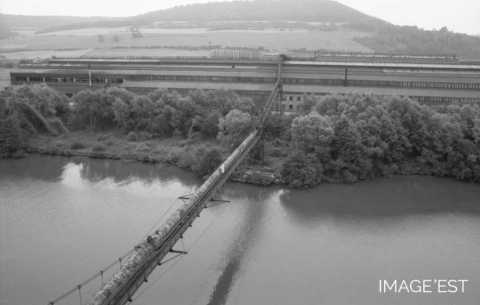 Pont suspendu sur la Moselle (Pompey)